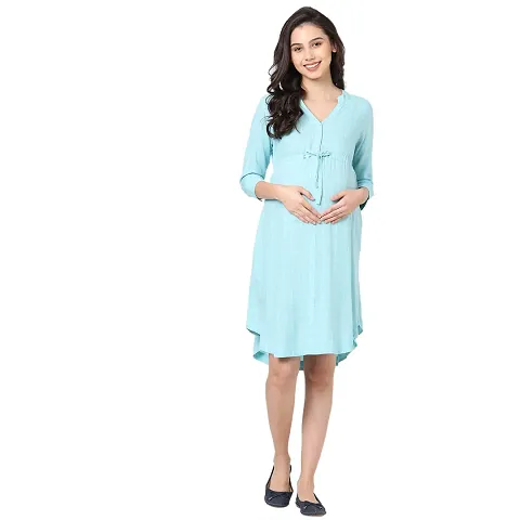 MYSTERE PARIS Checked Maternity Dress