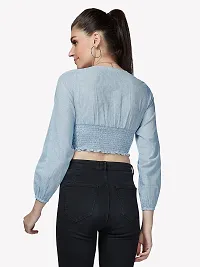 VASTRADO V Neck Full Crop Top-thumb3