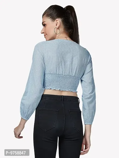 VASTRADO V Neck Full Crop Top-thumb4