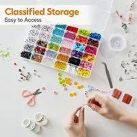 Clear Plastic Storage Box with 36 Adjustable Dividers for Beads, Jewelry, and Sewing Essentials-thumb4