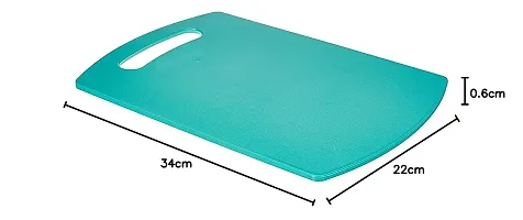 tvAt Fruit  Vegetable Chopping Board Plastic Cutting Board for Kitchen Vegetable and Fruits Non-Slip Plastic Cutting Board for Home Kitchen (Blue)-thumb1