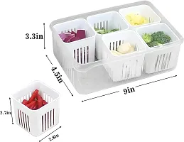 tvAt 1 Pcs Fridge Storage Boxes Freezer Storage Containers, Container for Kitchen Storage Set, Storage in Kitchen, Vegetable Storage, Draining Crisper Refrigerator Food Box-thumb2