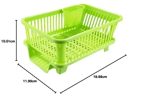 3 in 1 Large Durable Plastic Kitchen Sink Dish Rack Drainer-thumb1