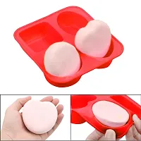 tvAt Silicone Circle, Square, Oval and Heart Shape Soap Cake Making Mould, Chocolate Mould 4 in 1, Red-thumb2
