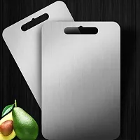 Professional Stainless Steel Chopping Board (Color : Silver， Size : 280times;390times;2mm-thumb1