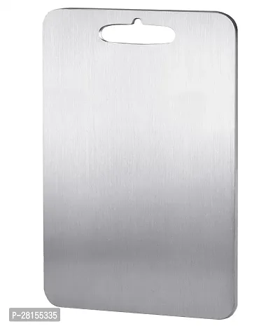 tvAt Fully Stainless Steel Cutting Board Metal Board for Home Cutting Board (Medium - 31 cm x 21 cm)-thumb0