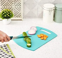 tvAt Fruit  Vegetable Chopping Board Plastic Cutting Board for Kitchen Vegetable and Fruits Non-Slip Plastic Cutting Board for Home Kitchen (Blue)-thumb3