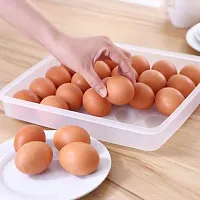 24 Grids Egg Storage Box Egg Basket with Lid Plastic Egg Holder Tray Egg Box for Fridge,Kitchen Egg Organizer-thumb2