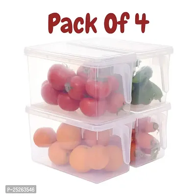 Storage Box Organizers Without Grid Plastic Storage Container And Jar (Pack Of 4)