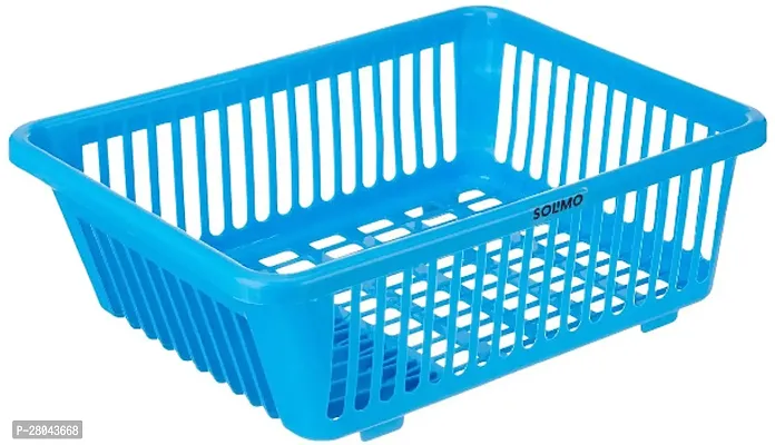 tvAt 1 Pcs Blue 3 in 1 Large Durable Plastic Kitchen Sink Dish Rack Drainer Drying Rack Washing Basket-thumb5