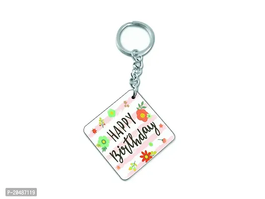 mGift Once 'Happy Birthday' Printed Coffee Mug with Heart Shape Handle /Happy Birthday Printed Keychain / Best for Birthday Gifts/Coffee Mug with A Keychain (MGMUG30_Orange)-thumb3