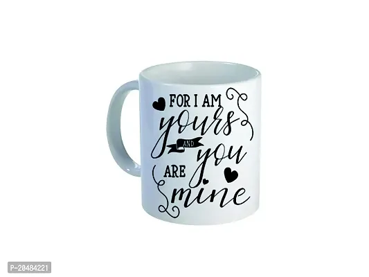 Giftsone Beautiful Printed White Ceramic Coffee Mug with Wodden Keychain, Coffee Mug for Gift, Best Product for Gift, Best Gift for Loved Ones (325 ml) WM016