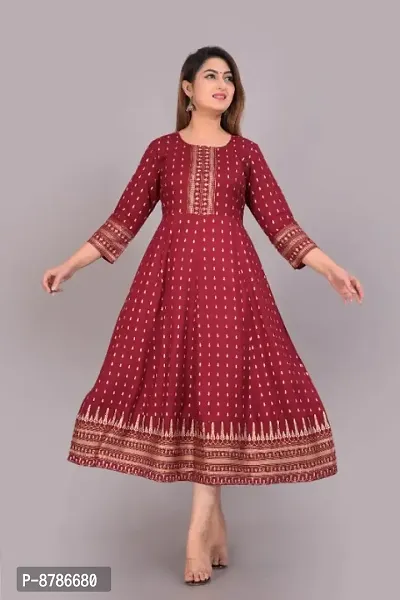 Classic Rayon Printed Kurti for Womens