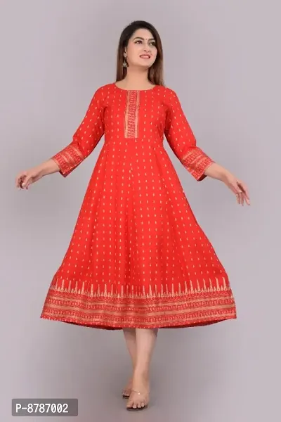 Women Printed Full Lenght Kurta-thumb0