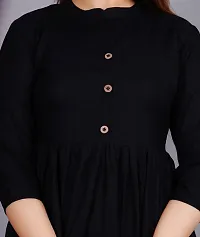 Women Solid Top (Black )-thumb2