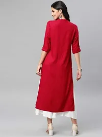 Classic Rayon Solid Straight Kurta For Women-thumb2