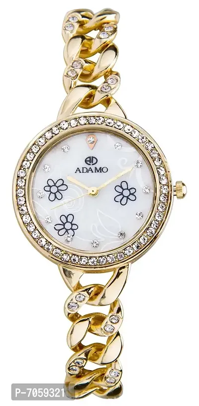 ADAMO Adele White Dial Women's  Girl's Watch AD84BM01-thumb0