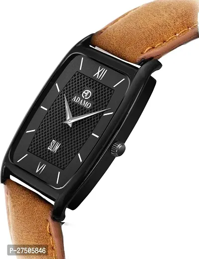 Stylish Brown Synthetic Leather Analog Watch For Men-thumb4