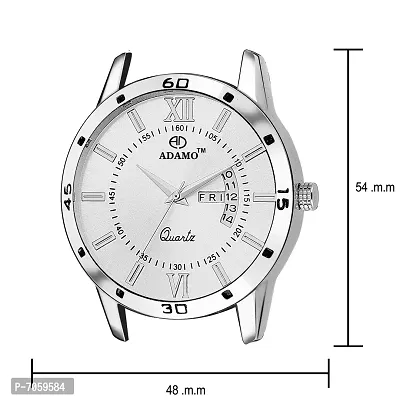 ADAMO Designer Silver Dial Day  Date - Watch A812SM09-thumb5