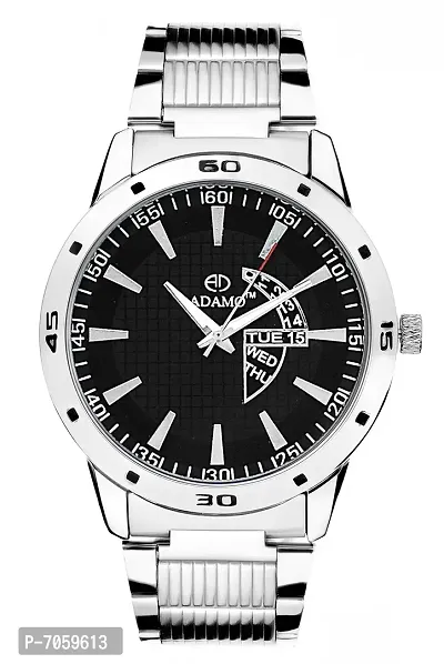 ADAMO Designer Black Dial Day  Date Men's  Boy's Watch AD166-1-thumb0