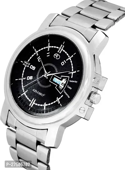 Stylish Silver Metal Analog Watch For Men-thumb3