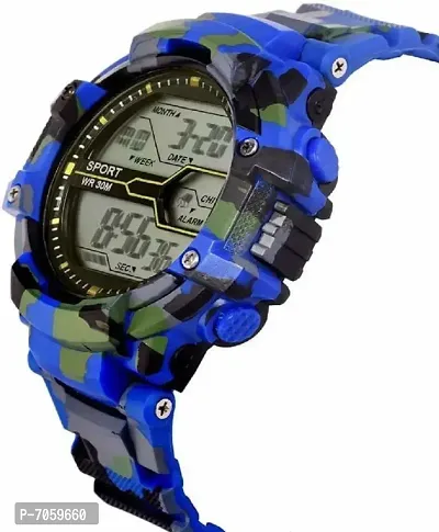 ADAMO Sports Black Dial Blue Strap Men's  Boy's Watch 341BBR02-thumb2