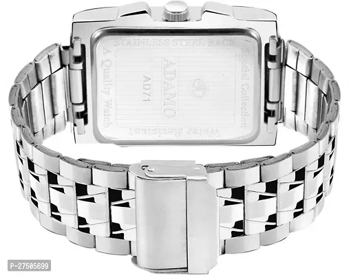 Stylish Silver Metal Analog Watch For Men-thumb2