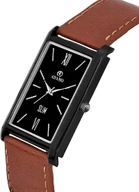 Stylish Brown Synthetic Leather Analog Watch For Men-thumb1