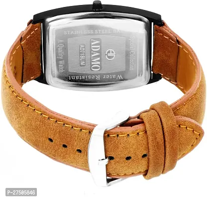 Stylish Brown Synthetic Leather Analog Watch For Men-thumb5