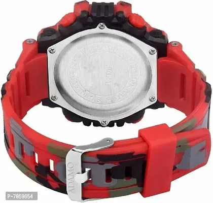 ADAMO Sports Black Dial Red Strap Men's  Boy's Watch 341RRR02-thumb5