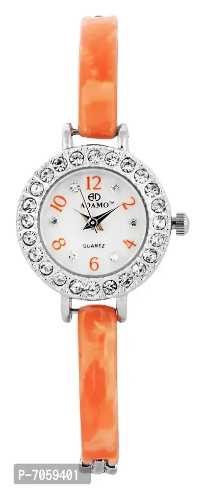 ADAMO Designer White Dial Women's  Girl's Watch A502OR01