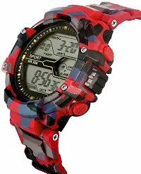 ADAMO Sports Black Dial Red Strap Men's  Boy's Watch 341RRR02-thumb1