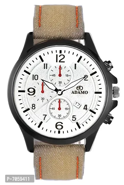 ADAMO Invictus White Dial Men's  Boy's Watch A303CR01-thumb0