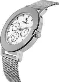 Stylish Silver Metal Analog Watch For Men-thumb1