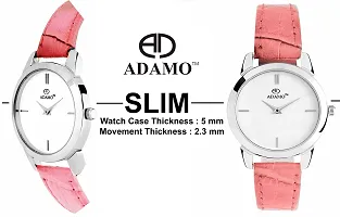 ADAMO Slim White Dial Women's  Girl's Watch AD72PK01-thumb1