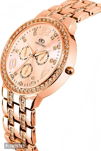 ADAMO Analog Rose Gold Dial Women's Watch-839KKM21-thumb2