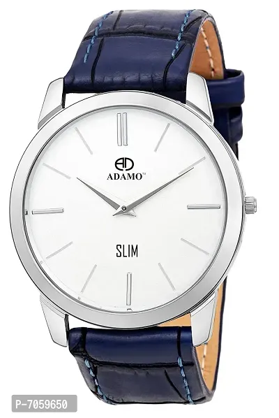 ADAMO Slim White Dial Men's  Boy's Watch AD64SB01