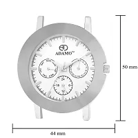 ADAMO Multifunction White Dial Working Inner Hands Men's  Boy's Watch A207SM01-thumb2