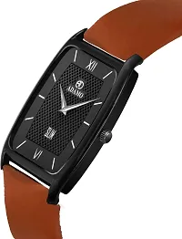 Stylish Tan Synthetic Leather Analog Watch For Men-thumb3