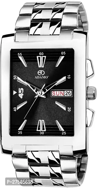 Stylish Silver Metal Analog Watch For Men-thumb0