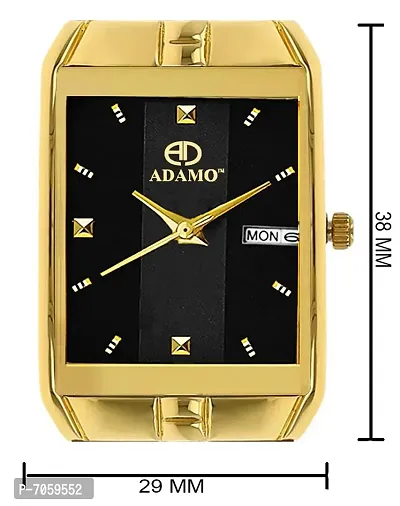 ADAMO Legacy Black Dial Day  Date Men's  Boy's Watch 9151YM02-thumb2