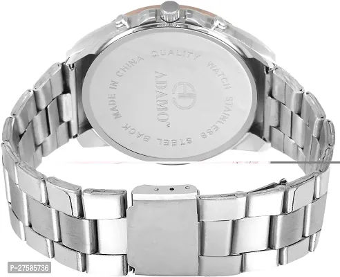 Stylish Silver Metal Analog Watch For Men-thumb2