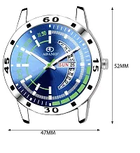 ADAMO Expedition Blue Dial Day  Date Men's  Boy's Watch 837SSM05-thumb2