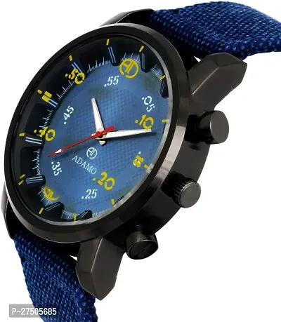 Stylish Blue Denim Analog Watch For Men-thumb3