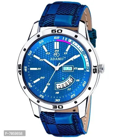 ADAMO 846SBL05 Men's and Boy's Expedition Analog Dial Day and Date Watch, Blue-thumb0