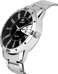 Stylish Silver Metal Analog Watch For Men-thumb1