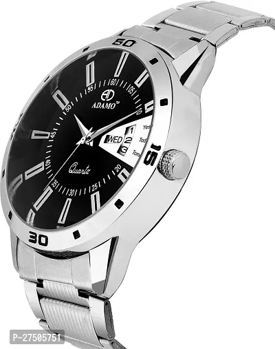 Stylish Silver Metal Analog Watch For Men-thumb2