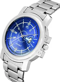 Stylish Silver Metal Analog Watch For Men-thumb2