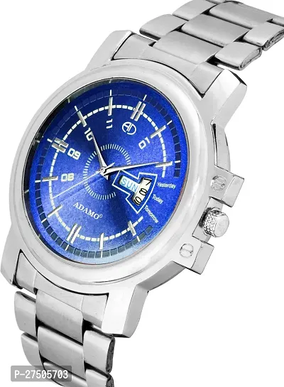 Stylish Silver Metal Analog Watch For Men-thumb3