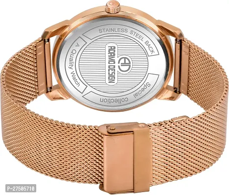 Stylish Golden Metal Analog Watch For Men-thumb4